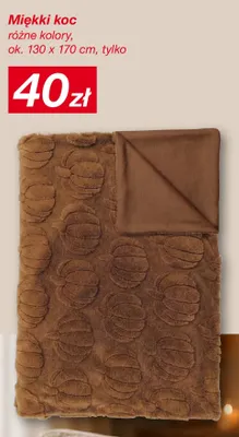 Miękki koc 130x170 cm promocja w KiK