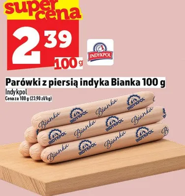 Parówki z piersią indyka Bianka promocja w TOPAZ
