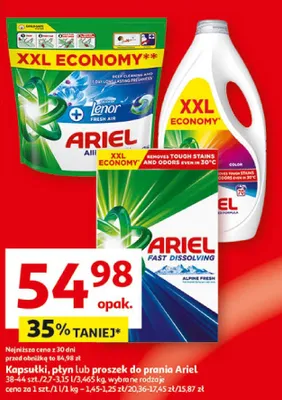 Kapsułki, płyn lub proszek do prania promocja w Auchan