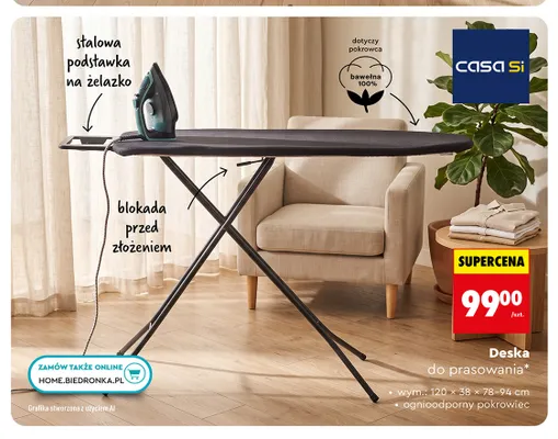 Deska do prasowania Casa Si promocja w Biedronka