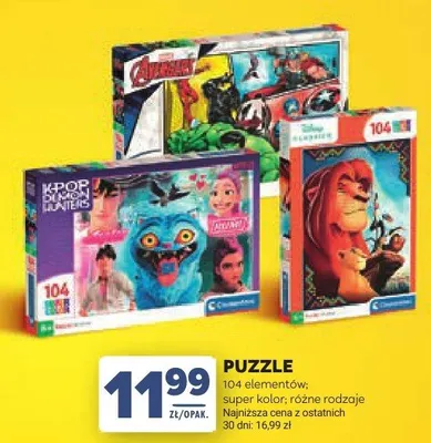 Puzzle Clementoni 104 elementy K-Pop Demon Hunters super kolor promocja w Stokrotka
