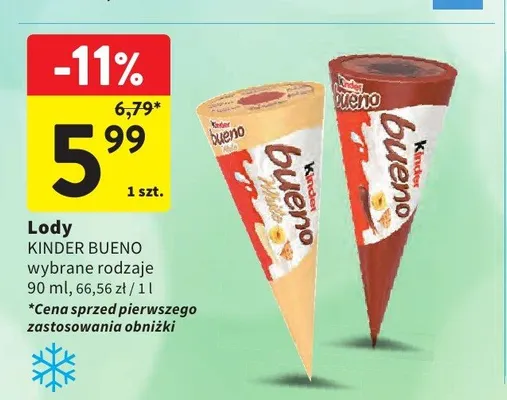 Lody Kinder Bueno promocja w Intermarche