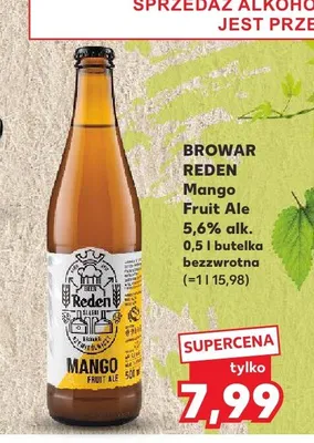 Piwo Browar Reden Mango Fruit Ale promocja w Kaufland