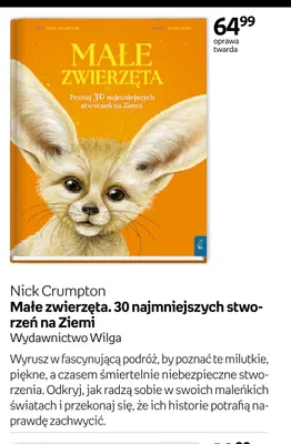 Książka Małe zwierzęta. 30 najmniejszych stworzeń na Ziemi promocja w Empik