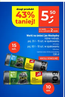 Worki na śmieci Jan Niezbędny 60 l promocja w Dealz