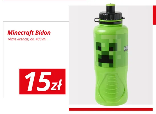 Bidon Minecraft 400 ml promocja w KiK