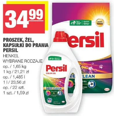 Proszek, żel, kapsułki do prania Persil promocja w SPAR