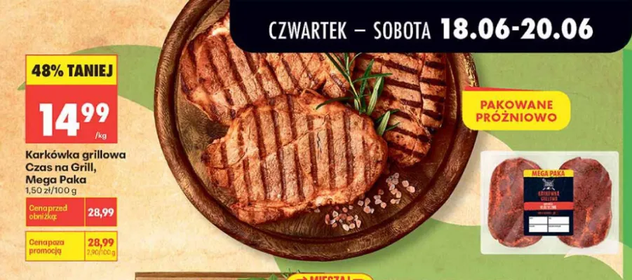 Karkówka grillowa Czas na Grill Mega Paka promocja w Biedronka
