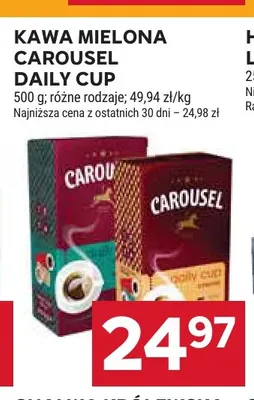 Kawa mielona Carousel Daily Cup promocja w Stokrotka
