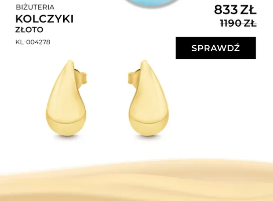 Kolczyki złoto promocja w Briju
