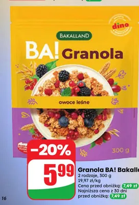 Granola BA! Bakalland promocja w Dino