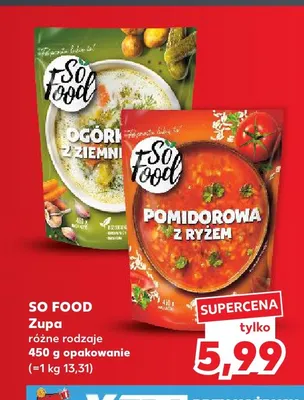 Zupa ogórkowa z ziemniakami So Food promocja w Kaufland