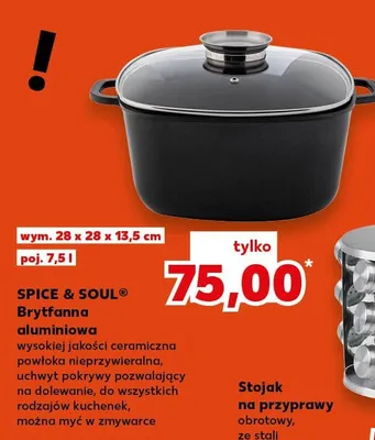 Stojak na przyprawy obrotowy, ze stali nierdzewnej, z 12 słoiczkami promocja w Kaufland