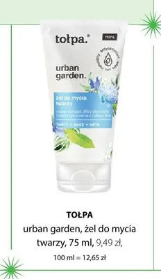 Żel do mycia twarzy urban garden Tołpa promocja w Hebe