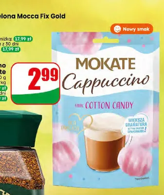 Kawa cappuccino Mokate Cotton Candy promocja w Dino