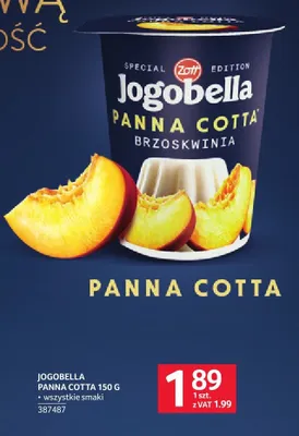 Jogurt Jogobella Panna Cotta brzoskwinia promocja w Selgros