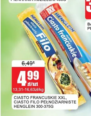Ciasto francuskie XXL Henglein promocja w Bingo