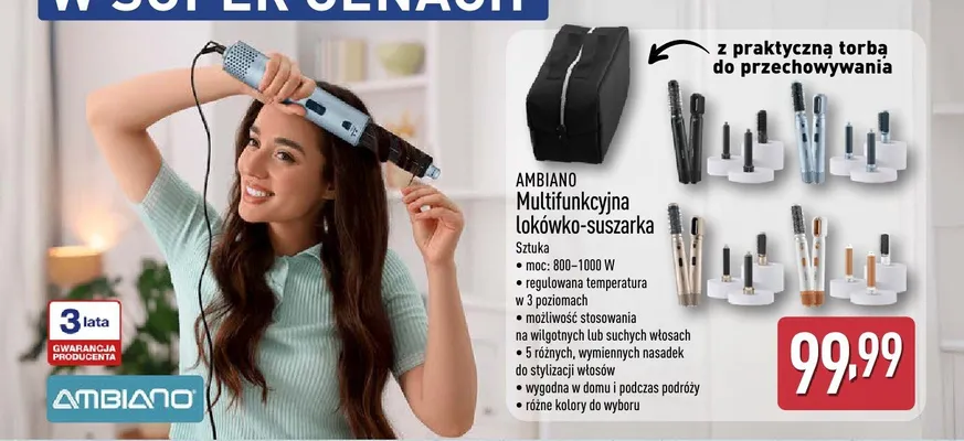 Multifunkcyjna lokówko-suszarka AMBIANO promocja w Aldi