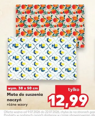 Mata do suszenia naczyń 38x50 cm promocja w Kaufland