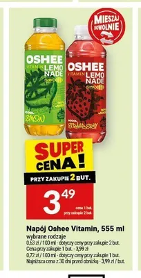 Napój Oshee Vitamin Strawberry promocja w Twój Market