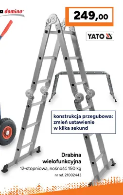 Drabina wielofunkcyjna 12-stopniowa Yato promocja w Bricoman