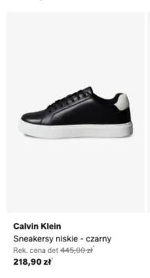 Sneakersy niskie Calvin Klein czarny promocja w Lounge by Zalando