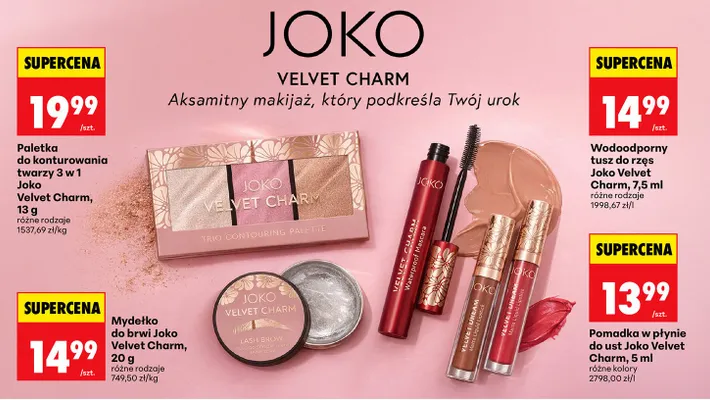 Mydełko do brwi Velvet Charm różne rodzaje promocja w Biedronka
