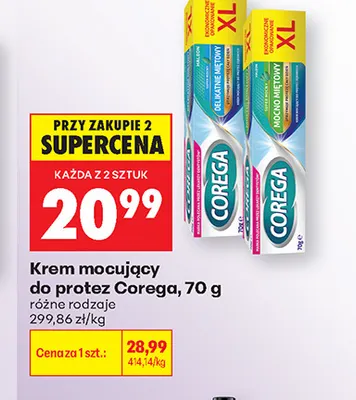 Krem mocujący do protez Corega promocja w Biedronka