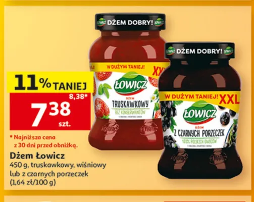 Dżem wiśniowy Łowicz promocja w Auchan