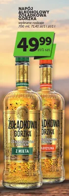 Napój alkoholowy Żołądkowa Gorzka z miętą promocja w ABC