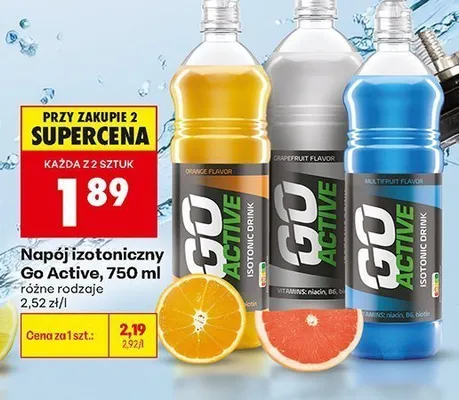 Napój izotoniczny Go Active Grapefruit promocja w Biedronka