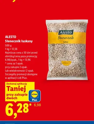 Słonecznik łuskany Alesto promocja w Lidl