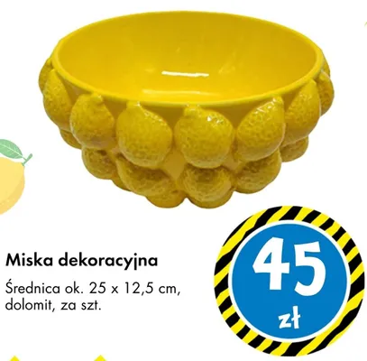 Miska dekoracyjna 25x12,5 cm promocja w Tedi