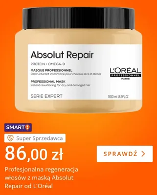 Maska do włosów L'Oréal Professionnel Serie Expert Absolut Repair promocja w Allegro