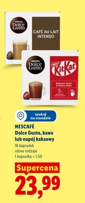Napój kakaowy w kapsułkach Nescafe Dolce Gusto KitKat 16-pak promocja w Lidl