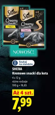 Kremowe snacki dla kota 4-pak Sheba promocja w Lidl