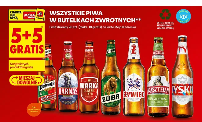 Piwo Żubr promocja w Biedronka