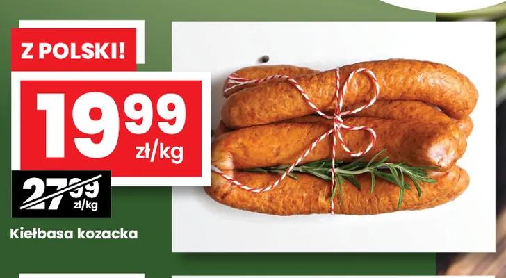 Kiełbasa kozacka promocja w emma MARKET