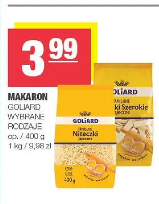 Makaron Niteczki Goliard promocja w SPAR