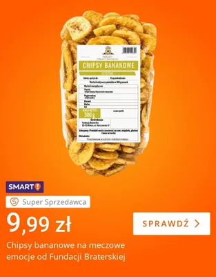 Chipsy bananowe na meczowe emocje od Fundacji Braterskiej promocja w Allegro