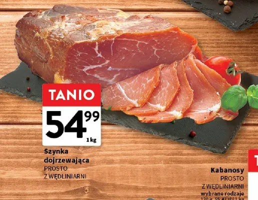 Szynka dojrzewająca Prosto z Wędliniarni promocja w Intermarche