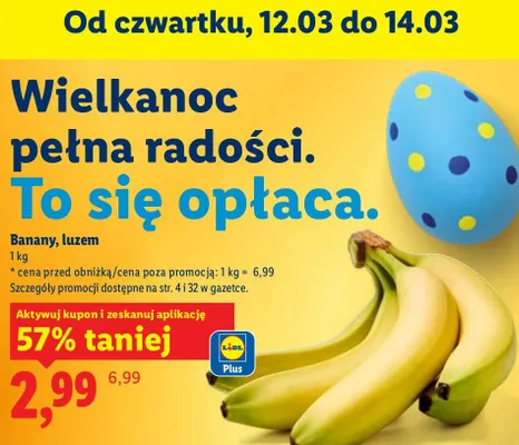 Banany luzem promocja w Lidl