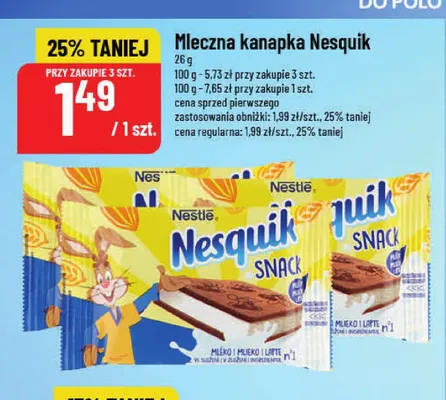 Mleczna kanapka Nesquik promocja w POLOmarket