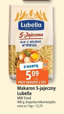 Makaron 5-jajeczny Lubella nitka promocja w Leclerc