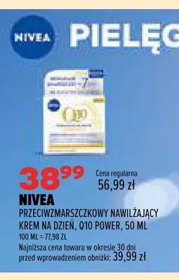 Przeciwzmarszczkowy nawilżający krem na dzień Nivea Q10 Power promocja w Drogerie Natura
