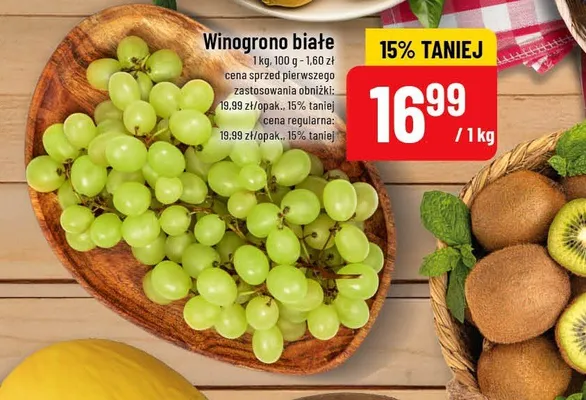Winogrono białe promocja w POLOmarket