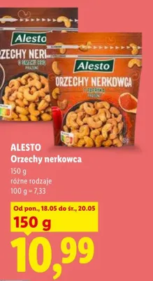 Orzechy nerkowca Alesto promocja w Lidl