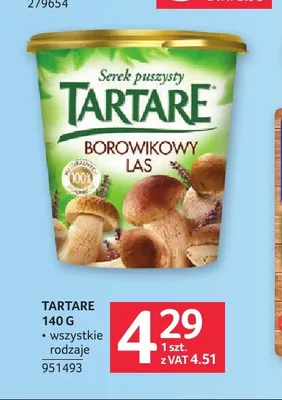Serek puszysty Tartare Borowikowy Las promocja w Selgros
