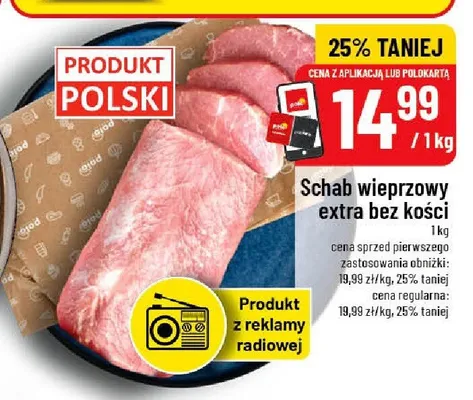 Schab wieprzowy extra bez kości promocja w POLOmarket