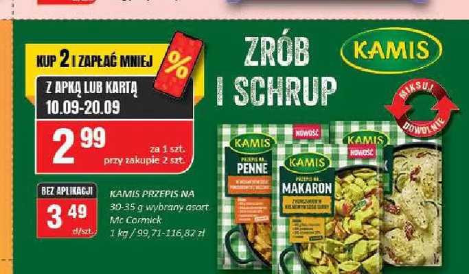 Kamis Przepis na Makaron promocja w Chorten